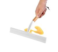 Raclette de nettoyage de sol de salle de bain, conception de bord en silicone souple, 25x23 cm, essuie-glace de salle de bain, lame de nettoyage de verre, portable, pour écran de douche, comptoir de c