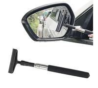 Raclette De Nettoyage Pour Pare-Brise - Grattoir Rétractable Anti-Rayures | Essuie-Glace pour Rétroviseur avec Longue Tige | Pour Véhicule Automobile Berline Pick-up SUV Pare-brise Rétroviseur Porte E