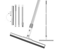 Raclette de Sol Professionnelle en Silicone avec Manche 140cm - Balai Vitre Douche pour Nettoyage de Plancher, Salle de Bain - Gris