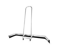 Raclette de terrain de tennis en acier inoxydable - Raclette à eau - Raclette à eau - Raclette à eau - Balai à eau - Pluie - Balayage rapide - Facile à utiliser - Avec roues universelles - 145 cm