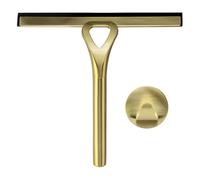 Raclette Domestique - Outil de Douche Polyvalent en Acier Inoxydable - Design Robuste et léger - Poignée Facile à saisir - Bord Lisse - Accessoire de Nettoyage pour Portes de Douche, de Miroir