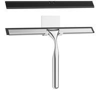 Raclette Douche en Acier INOX, 25.5cm Raclette de Douche avec Crochet, pour Vitre, Miroir, Carrelage, Cuisine - Argent