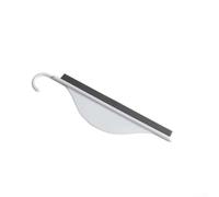 Raclette en silicone pour le nettoyage des vitres - Portable pour essuie-glace avec poignée ergonomique pour salle de bain, douche, voiture, pare-brise - Outil grattoir sans traces - Blanc - 19,7 x