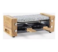 H. Koenig Appareil à raclette WOD2 – Jusqu'à 2 personnes, pierre à cuire, design bois, 350W