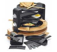 Raclette/Gril/Crêpe 1500w Noire Bois KITCHEN CHEF 8 Personnes