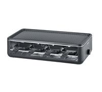Severin Appareil à raclette RG 2365 – 8 personnes, plaque rainurée 48x24cm antiadhésive, 1300W, noir