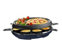 Raclette/grill/crêpière - TEFAL - Neo Bleu RE310412 - 8 personnes - 1050W - Revêtement antiadhésif Easy Plus