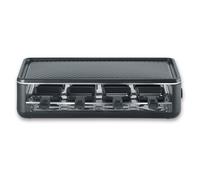 SEVERIN Appareil à raclette pour 8 personnes, Plaque de cuisson avec surface de cuisson rainurée 48 x 24 cm antiadhésive, Gril raclette 1 300 W, Noir, RG 2365
