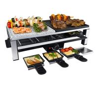 Raclette/Grill - STEBA - RC 108 BKSR - Plaque en pierre naturelle - 2000 Watts - 8 poêlons