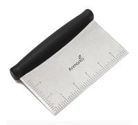 Raclette/hachoir en acier inoxydable - comme coupe-pâte à pain et à pizza - Ustensile de cuisine multifonction pour plaque de cuisson plate - Qualité commerciale