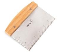 Raclette hachoir en acier inoxydable - comme coupe-pâte à pain et à pizza - Ustensile de cuisine multifonction pour plaque de cuisson plate - Qualité commerciale