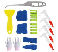 Raclette joint silicone, Plastique durable, Facile à nettoyer et à utiliser, Lisseur de joint silicone, Outil lisse pour joints en Silicone et Acrylique (bleu)