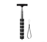 Raclette rétractable pour vitre de voiture en acier inoxydable avec poignée en mousse - Longueur étendue de 98 cm - Double usage - Orange