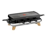 Tefal RE610D raclette 8 personne(s) 1350 W Noir, Acier inoxydable, Bois