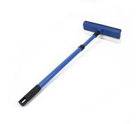 Raclette télescopique 2 en 1 pour vitres avec manche long et brosse éponge