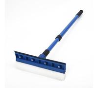 Raclette télescopique pour vitres avec manche long, joints à ressort et brosse éponge