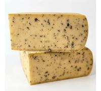 Raclette Vaudoise au Poivre Imbibé de Porto - Fromage à Raclette Suisse Aromatisé - Fondant Épicé & Aromatique - Pain Entier 3.4kg - Fabrication Traditionnelle.