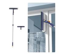 Raclette Vitre Telescopique avec Tête Rotative Perche Nettoyage Vitre avec Perche d'extension Réglable pour Le Verre, Les Automobiles, etc.,white-150cm(59.06in)