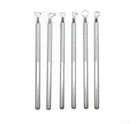 Raclettes Métal Argile Polymère 6pcs Kit Façonnage | pour aluminium pour robuste, 12.5cm, lissage parfait, pour prise ergonomique, idéal débutants et pros