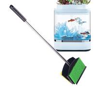Rācleur Algues Aquarium - Éponge Double Face Pour Vitres | Brosse Nettoyage Aquarium | Manche Acier Inoxydable, Éponge Douce, Forte Absorption, Sans Danger Pour Verre, Eau De Mer
