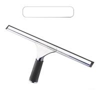 Racleur Vitres 25cm Ergonomique Anti-Rayures Racleur Vitres 25cm(Q) | Acier inoxydable pour robuste, ergonomique, bords arrondis, pour idéal salles de bain, cuisine