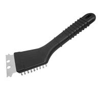 Fackelmann Brosse barbecue et racloir plancha 41586 – 2 en 1, acier inox/laiton/plastique, 22 cm