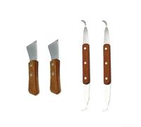 Racloir Cuisine Acier Inoxydable Manche pour bois pour robuste 27cm | Double lame acier, pour bois ergonomique, pour idéal graisses tenaces, hotte, plaque vitrocéramique