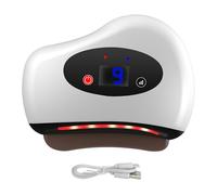 Racloir Pied Chauffant Lumière Rouge - Appareil 3-en-1 Muscles Grattage Avec 9 Niveaux Vibration Et Chaleur 42°C | Outil Fascia Massage Portable Sans Fil Pour Pieds, Mollets, Cou, Épaules Et Dos | Mas