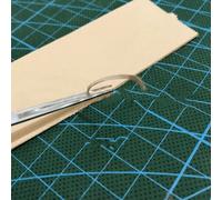Racloir pour bords de cuir, lame en acier, manche en ébène, outil idéal pour les métiers du cuir, parfait pour peler et couper les bords du cuir (0,7 mm)"