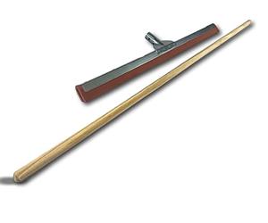 Raclot Balai raclette | Lot de 3 | Extracteur d'eau pour Sol | Longueur 75cm | Lame Caoutchouc néoprène renforcé Rouge Haute densité | avec Manche 1,30 m | Douille métal pour Manche | Kibros 1675Mx3