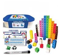 Racocou 100 Cubes de Construction en 10 Couleurs｜Kit d'initiation aux mathématiques et de Construction, Jouet éducatif, éveil, enseignement en Maternelle