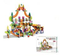 Racocou 260 pièces de Blocs magnétiques à Billes de Toboggan, Jouet de Construction éducatif pour tuyaux, Parcours de Billes en 3D Labyrinthe pour garçons et Filles, Cadeau d'anniversaire