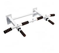 Racocou Barre de traction murale pour porte station de gym à domicile multifonction avec sac de frappe et crochets pour l'entraînement du haut du corps,Blanc