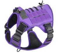Racocou Chien anti-traction avec poignée - Boucles réfléchissantes et respirantes à dégagement rapide - Anneaux avant/arrière pour promenade et dressage - Pour chiens de petite et moyenne taille