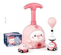 Racocou Coffret cadeau voiture à ballon aérodynamique Petit Cochon Rose, jouet éducatif pour enfants et parents, adapté aux enfants de plus de 3 ans,Rose