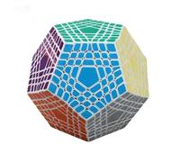 Racocou Cube de Vitesse, 7e, 8e, 9e, 11e, 13e Ordre, dodécaèdre, adapté aux Enfants et aux Adultes, utilisé pour l'éducation, Le soulagement du Stress et l'entraînement logique,Bleu