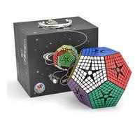 Racocou Cube de Vitesse, 7e, 8e, 9e, 11e, 13e Ordre, dodécaèdre, adapté aux Enfants et aux Adultes, utilisé pour l'éducation, Le soulagement du Stress et l'entraînement logique,Marron