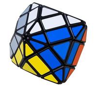 Racocou Cube Magique, Quatre Axes Douze Faces, Jouet éducatif pour réduire Le Stress, entraînement à la logique, compétitions de Vitesse, Cadeau pour développer Le Cerveau,Noir