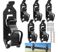 Racocou Fixez votre pelle sur porte-toit et benne de camion - Pince en caoutchouc robuste pour tout-terrain, convient aux pelles et haches 0,67" à 1,57" - 6 pièces,Noir