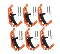 Racocou Fixez votre pelle sur porte-toit et benne de camion - Pince en caoutchouc robuste pour tout-terrain, convient aux pelles et haches 0,67" à 1,57" - 6 pièces,Orange