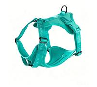 Racocou Harnais Anti-Traction Chien - 3 Points Pression sans Étranglement - Tissu Doux + Rembourrage 3D Respirant - Ajustable Petits Moyens Grands,Vert,XL