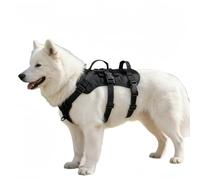 Racocou Harnais Anti-Traction pour Chien avec Conception enveloppante à 360° - réglable à Plusieurs Points pour Toutes Les Races - Doubles poignées et Boucle Anti-évasion pour Tous Les scénarios,M