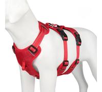 Racocou Harnais de Levage pour Chien, écharpe complète avec poignée pour Grands Chiens, Soutien pour Les blessures articulaires, l'arthrite, Les Chiens âgés et handicapés,Rouge,S