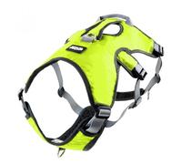 Racocou Harnais pour Chien à Double Gilet Multi-Points - Amorti et Absorption des Chocs pour la Protection des os - Boucles en Alliage entièrement réglables - pour Chiens Moyens à Grands,Vert,M