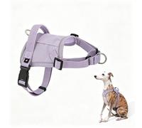 Racocou Harnais pour Chien Anti-Traction avec Poche GPS, Tissu Respirant réfléchissant, Cou Flexible et Anneaux Avant et arrière - Mise en Place Rapide pour Chiens Petits et Moyens,Violet,L