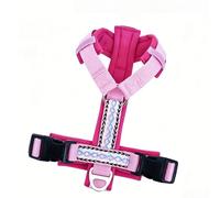 Racocou Harnais pour chien portable et durable - Doublure en néoprène rembourrée en mousse, ajustable, confort non contraignant, anneau en D en acier inoxydable pour toutes les races de chiens,Rouge,M