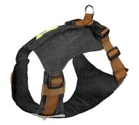 Racocou Harnais pour Chien Respirant sans Traction, Gilet Doux réglable léger, réfléchissant, étanche, Facile à contrôler, pour Toutes Les Races, Marche et entraînement,Jaune,L