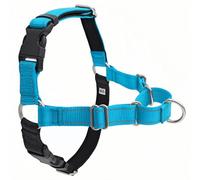 Racocou Harnais Tactique Anti-Traction pour Chien Gilet réglable réfléchissant Facile à Mettre/enlever pour l'entraînement et la Promenade, Chiens Petits, Moyens et Grands,Bleu,S