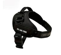Racocou Harnais Tactique Anti-Traction pour Chien Gilet réglable réfléchissant Facile à Mettre/enlever pour l'entraînement et la Promenade, Chiens Petits, Moyens et Grands,Noir,XL