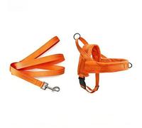 Racocou Harnais Tactique Anti-Traction pour Chien Gilet réglable réfléchissant Facile à Mettre/enlever pour l'entraînement et la Promenade, Chiens Petits, Moyens et Grands,Orange,S